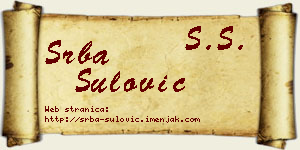 Srba Šulović vizit kartica